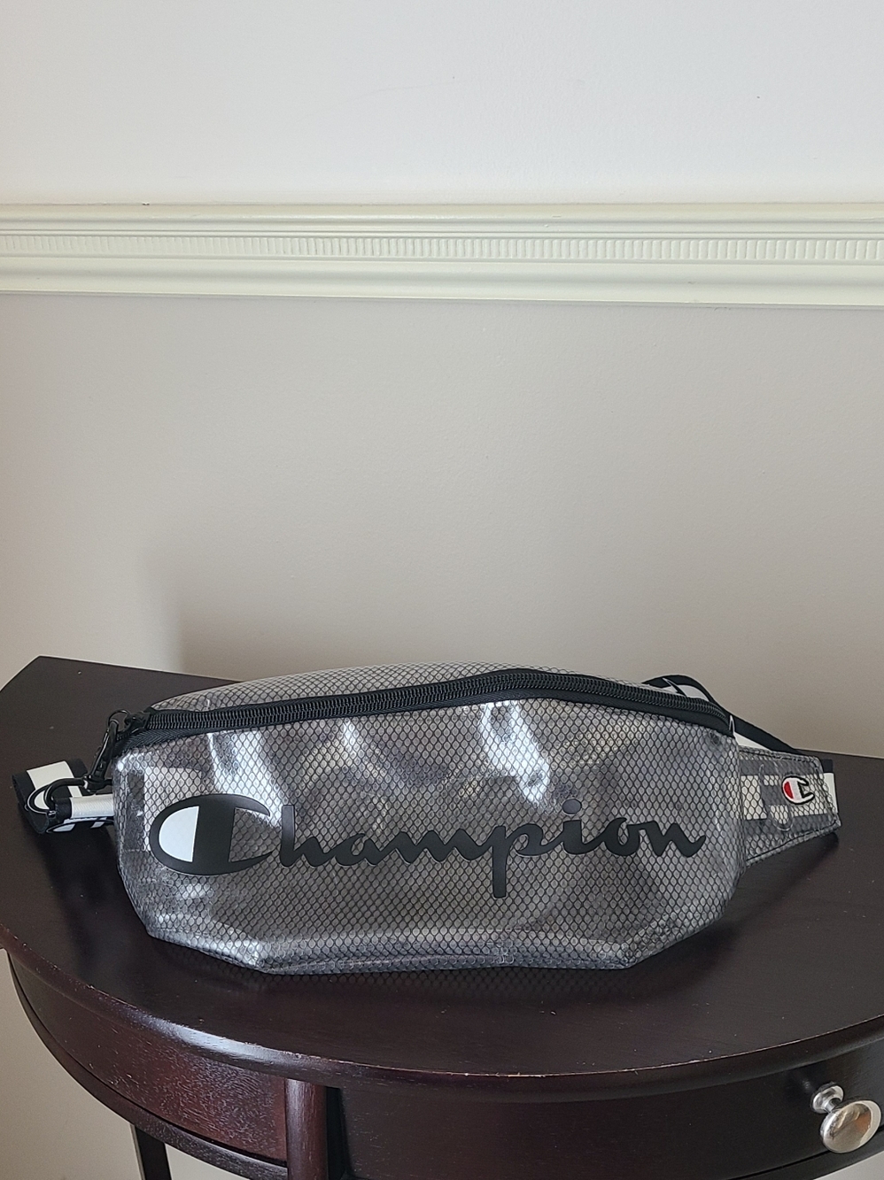 Champion Men's Black Clear Mesh Waist Pack